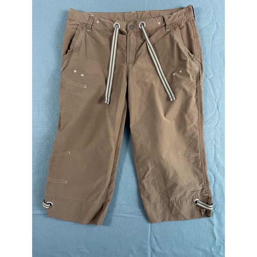 Columbia Pants Capri Women M Brown Nylon Hiking Outdoor Utility